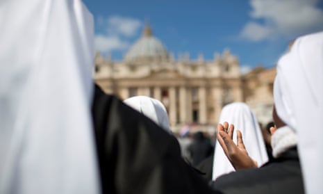 ‘Spiritual mothers’ … nuns gather at the Vatican in Rome.
