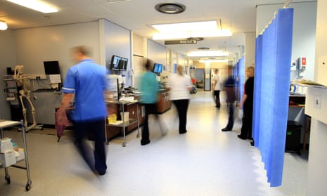 Staff on a NHS hospital ward