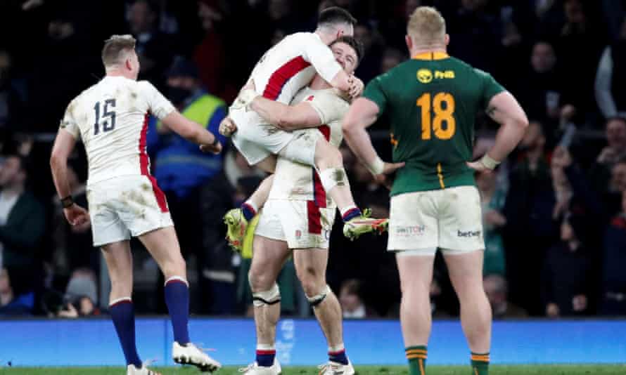 England celebrates its victory over South Africa