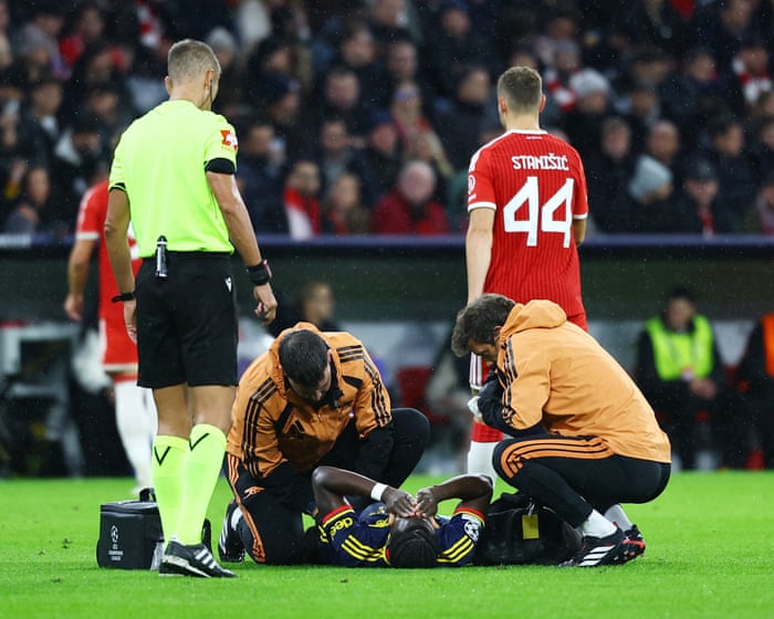 ‘It doesn’t look good’: Arteta concerned as Saka limps off against Bayern Munich