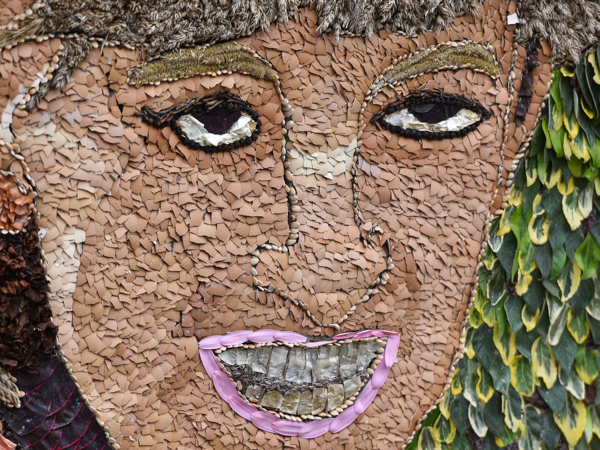 princess diana well dressing Princess Diana image used in well dressing Chesterfield Derbyshire England 2017 Stock Photo