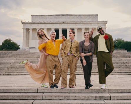 Jonathan Van Ness, Tan France, Antoni Porowski, Jeremiah Brent, and Karamo Brown in Queer Eye.