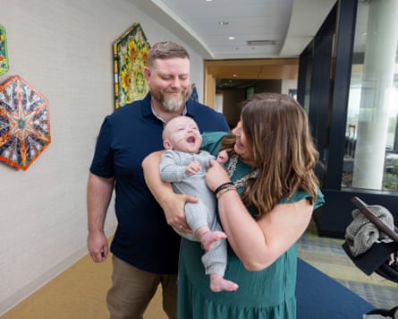 Nash Keen, the world's most premature baby, with his parents