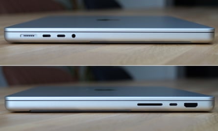 The ports in the side of the 14in MacBook Pro M2 Pro