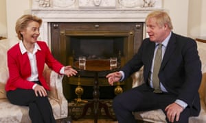 Ursula von der Leyen, the president of the European commission, met Boris Johnson at Downing Street on Wednesday. 