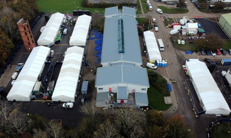 Aerial view of Manston centre