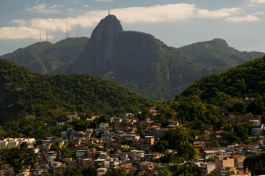 A view of the Babilônia favela from Rio’s popular Leme beach.