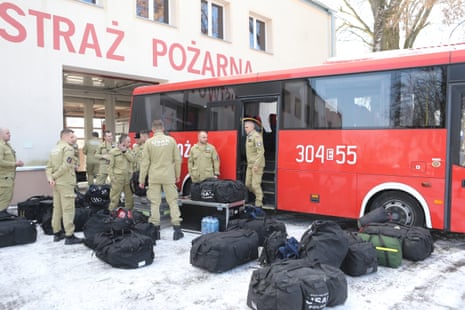 Firefighters from Poland were some of the first international rescue workers sent to Turkey.