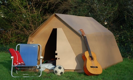 a cardboard tent by Dutch firm Kartent.