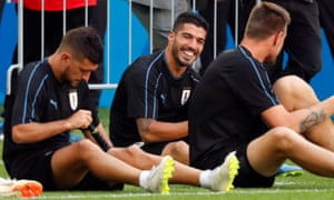 Uruguay's Luis Suárez at training