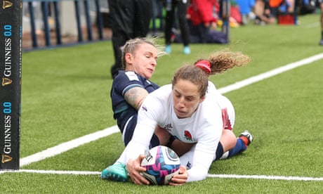 England sweep Scotland aside in Six Nations despite Amy Cokayne red card