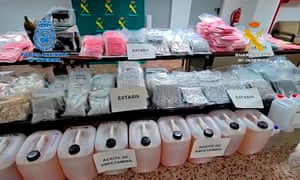 The drugs seized by Spanish police during an operation.