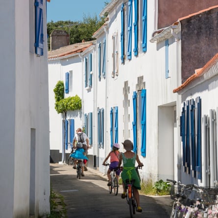 The island is perfect for family cycling.