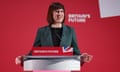 Rachel Reeves speaks at a Labour business conference in February