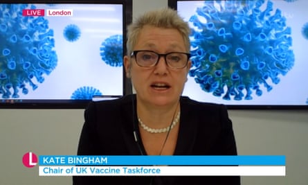 Kate Bingham, chair of the UK Vaccine Taskforce speaking on television.