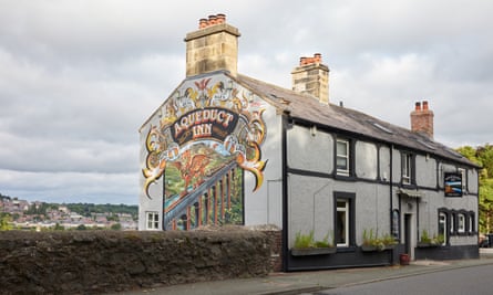 The Aqueduct Inn, with  mural on gable end