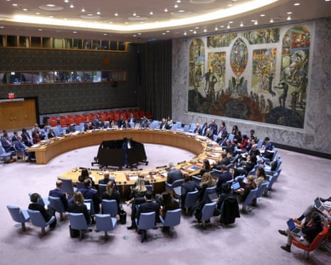 The security council meeting at UN headquarters in New York in March