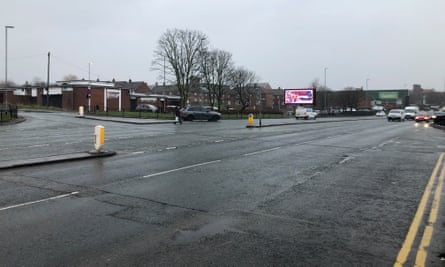 The wide road junction at St Mary’s Gate, Rochdale