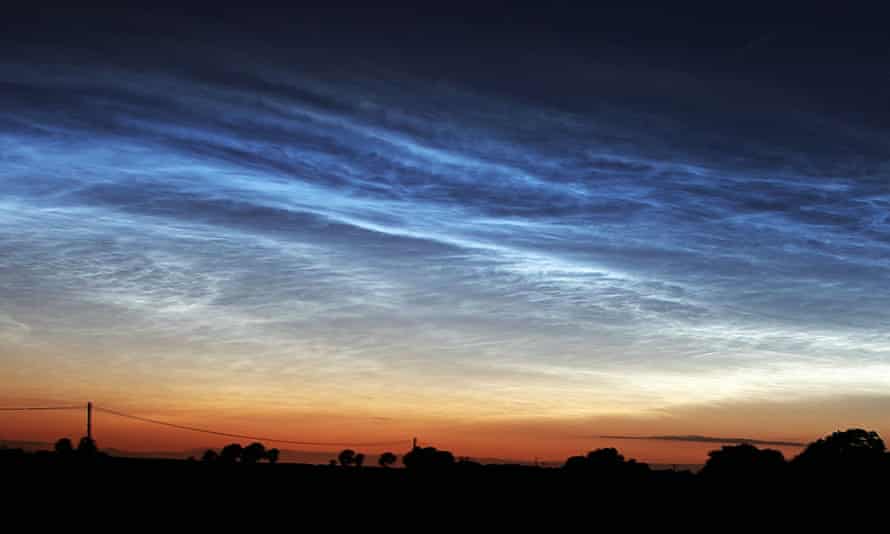 Noctilucent clouds over Northamptonshire, UK.