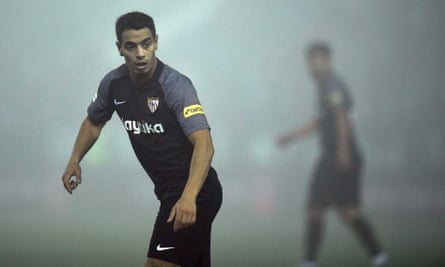 Wissam Ben Yedder was Sevilla’s hero on a misty night.