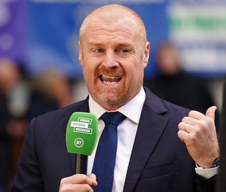 Sean Dyche chats on TV.