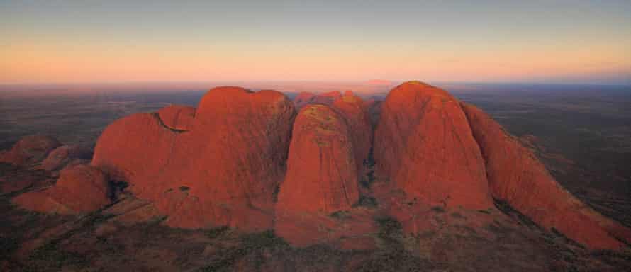 The Katja Tjuta red rock formations.