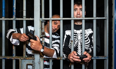 Rich Pelley, left, and Keith Stuart at Shepton Mallet prison.