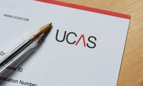 A Ucas, university application, form.