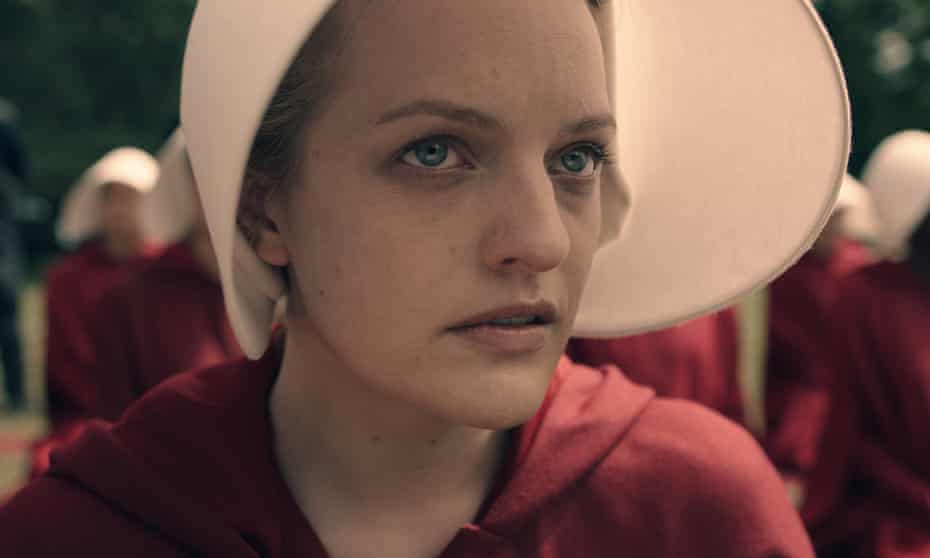 Horrifyingly prescient … Elisabeth Moss as Offred in the forthcoming TV adaptation of The Handmaid’s Tale.
