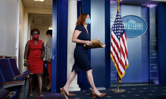 White House press sec Jen Psaki moments ago.