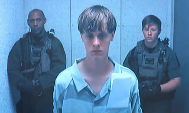 Dylann Roof appears in court.