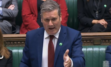 Labour leader Keir Starmer speaking in the Commons