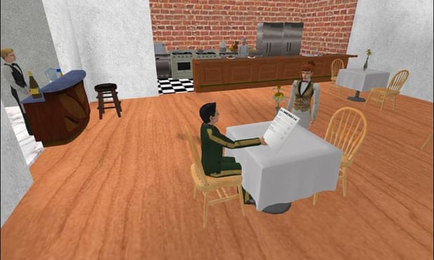 In the Restaurant Game the AI waitress had learned how to behave by watching hundreds of humans play through the game in her role