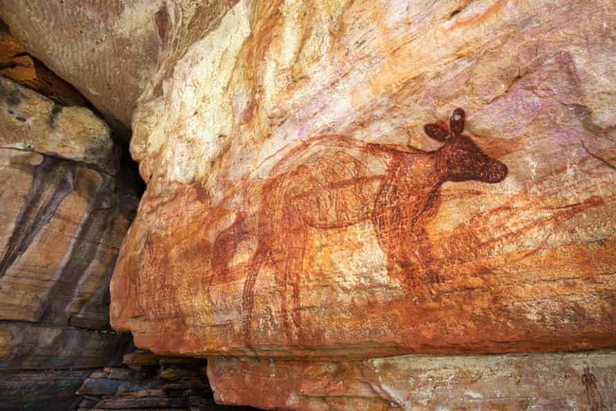A life size rock painting at Kundjorlomdjorlom.