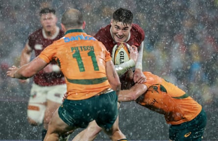 Tommy Freeman in action on the British & Irish Lions tour To Australia this year.