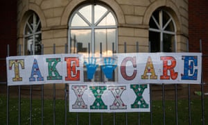 A sign outside a care home in London