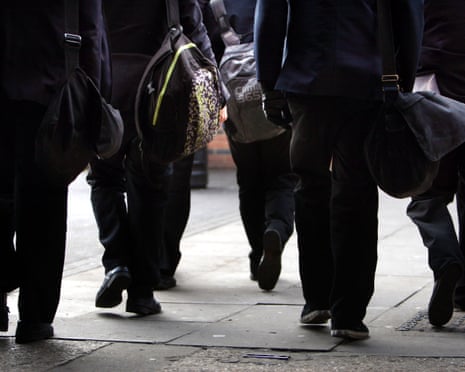 Schoolchildren walking