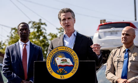 Gavin Newsom issues order for removal of homeless encampments in California | California | The Guardian