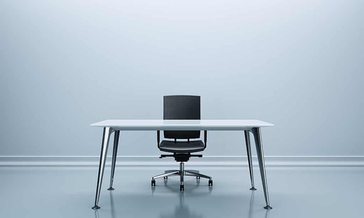 Empty office desk