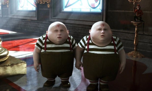 Matt Lucas as Tweedledee and Tweedledum in Tim Burton’s film Alice in Wonderland.