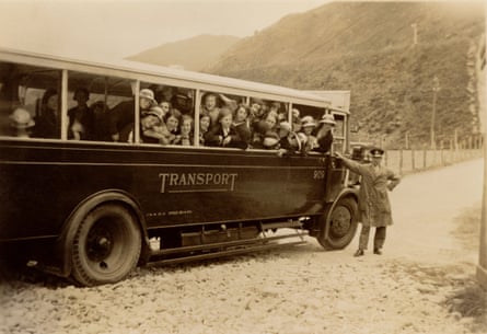 School children on a bus