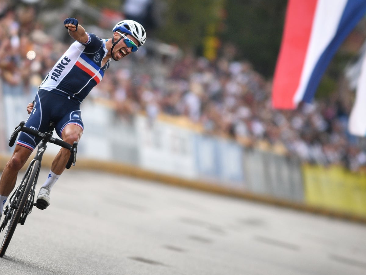 Alaphilippe Solos To Glory And Defends World Championship Road Race Title Cycling The Guardian Alaphilippe Solos To Glory And Defends World Championship Road Race Title Cycling The Guardian