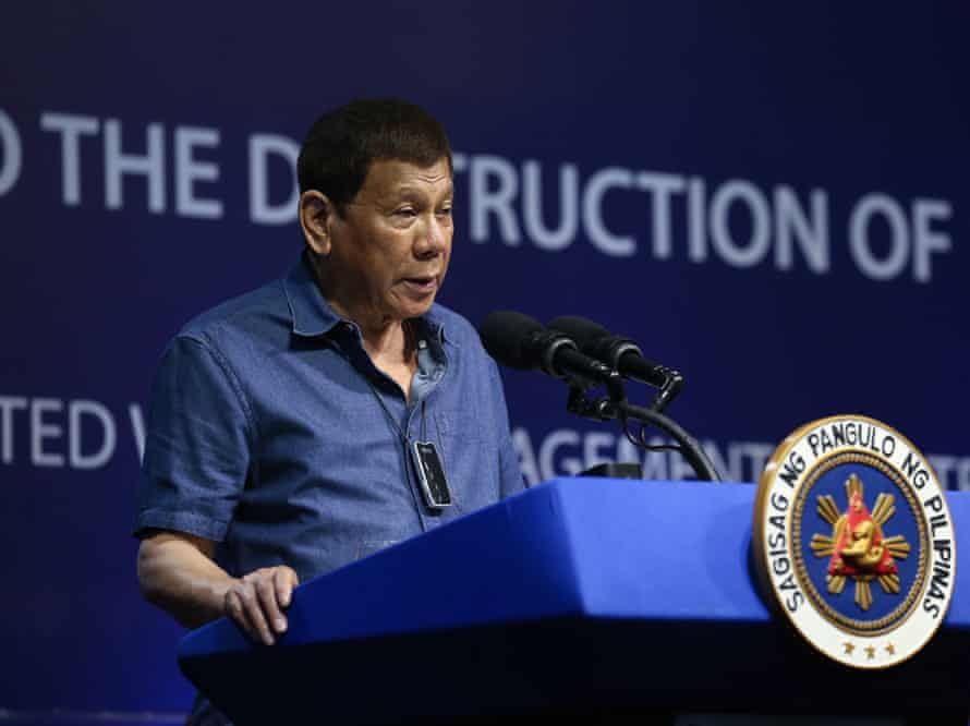 President Rodrigo Duterte in a handout photo made available by the Presidential Photographers Division (PPD) on 03 December 2020.