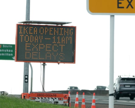 Motorway signs alert drivers.