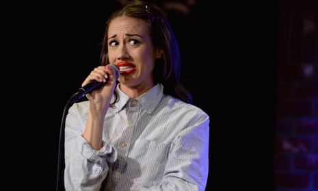 Colleen Ballinger, aka Miranda Sings, performs onstage in Hollywood, California, on 10 June 2015.