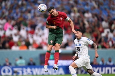 Portugal's forward Cristiano Ronaldo not getting near the ball.