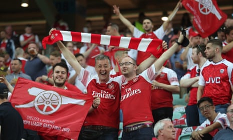 Arsenal’s supporter liaison officer Mark Brindle helped fans who were travelling to Baku for the Europa League final.
