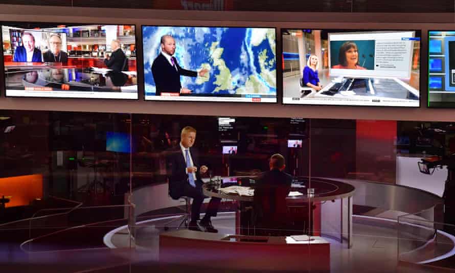 Oliver Dowden is interviewed by Andrew Marr at the BBC studios.
