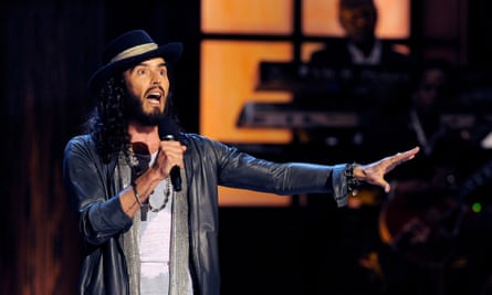 Russell Brand performs at “Eddie Murphy: One Night Only,” in 2012.