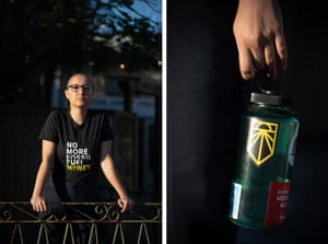 Marcela Mulholland, 21, outside the Civic Media Center in Gainesville, Florida.